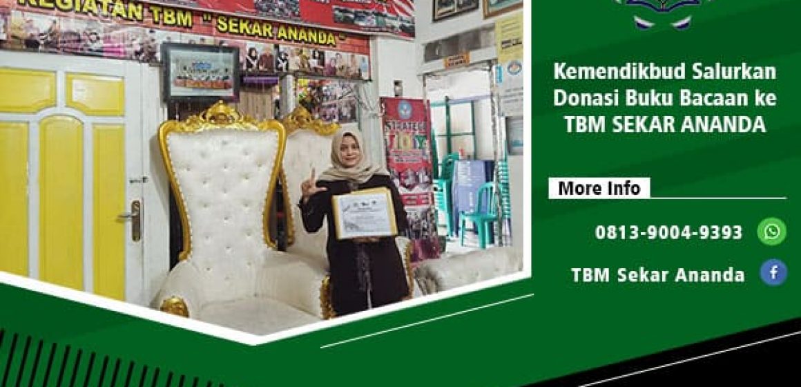 kemendikbud salurkan donasi buku bacaan untuk tbm sekar ananda 1