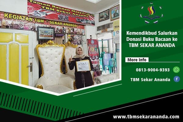 kemendikbud salurkan donasi buku bacaan untuk tbm sekar ananda 1