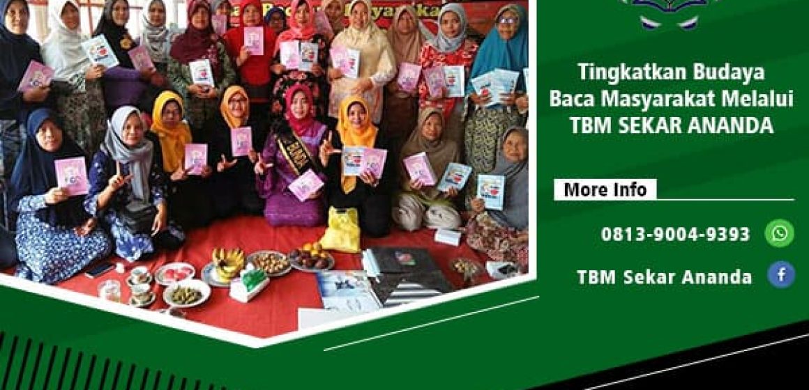 tingkatkan budaya baca masyarakat tegal melalui tbm sekar ananda
